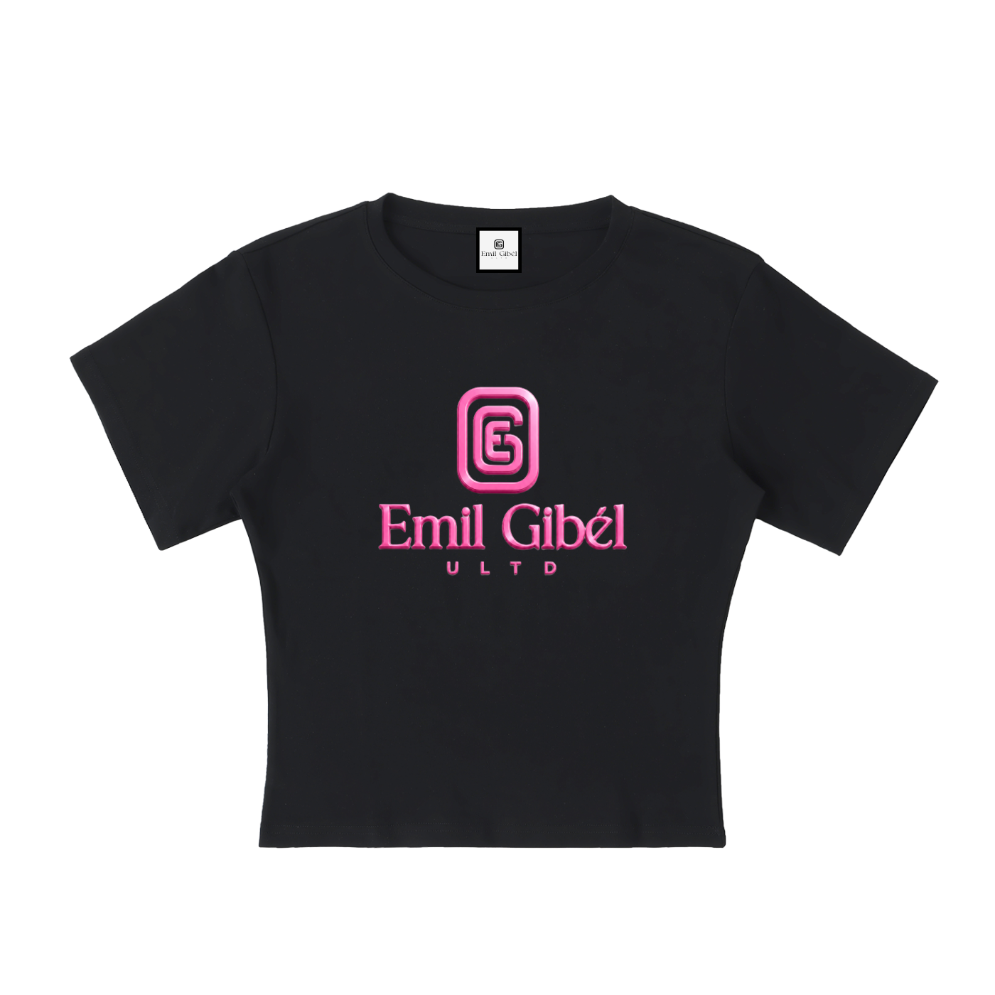 Luxe Tee w/ Valentino Pink Signature Steel Emblem