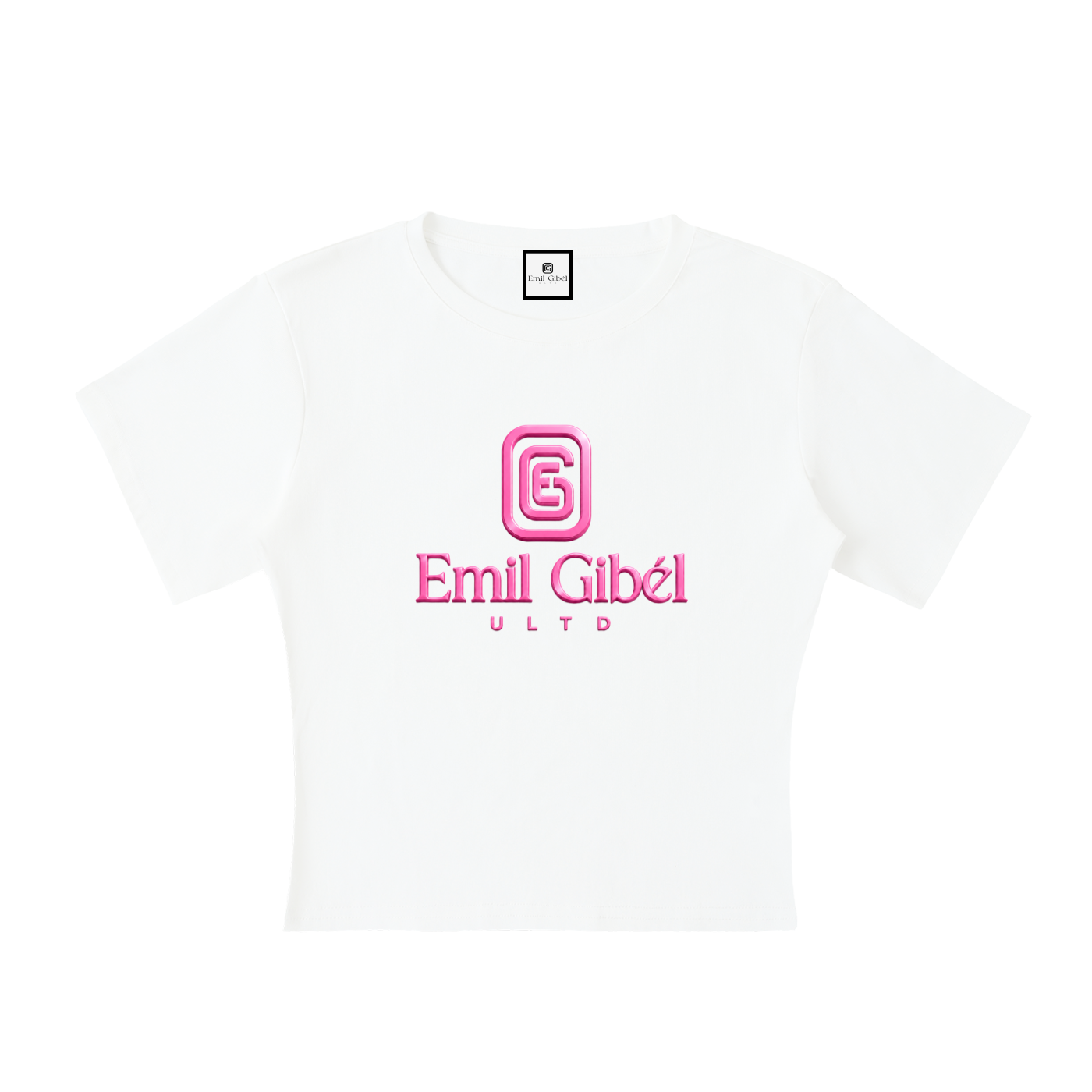 Luxe Tee w/ Valentino Pink Signature Steel Emblem